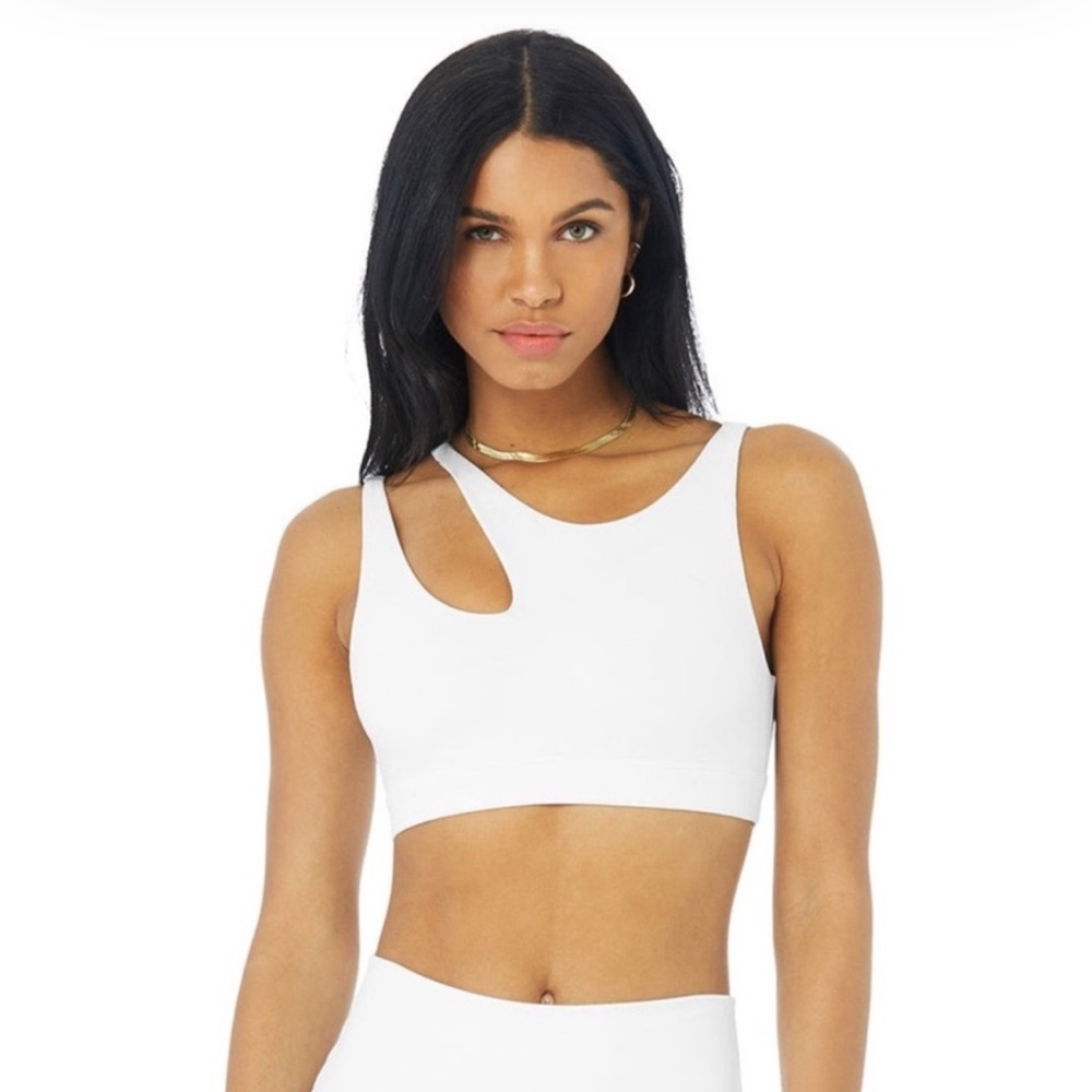 Alo white peak bra